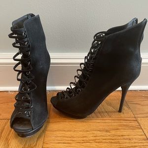 Schutz Black Platform Booties
